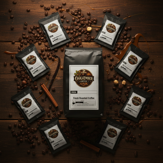 Bag flat lay with flavor ingredients