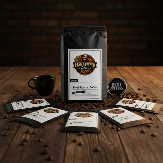 Bag with 6 pouches flat lay