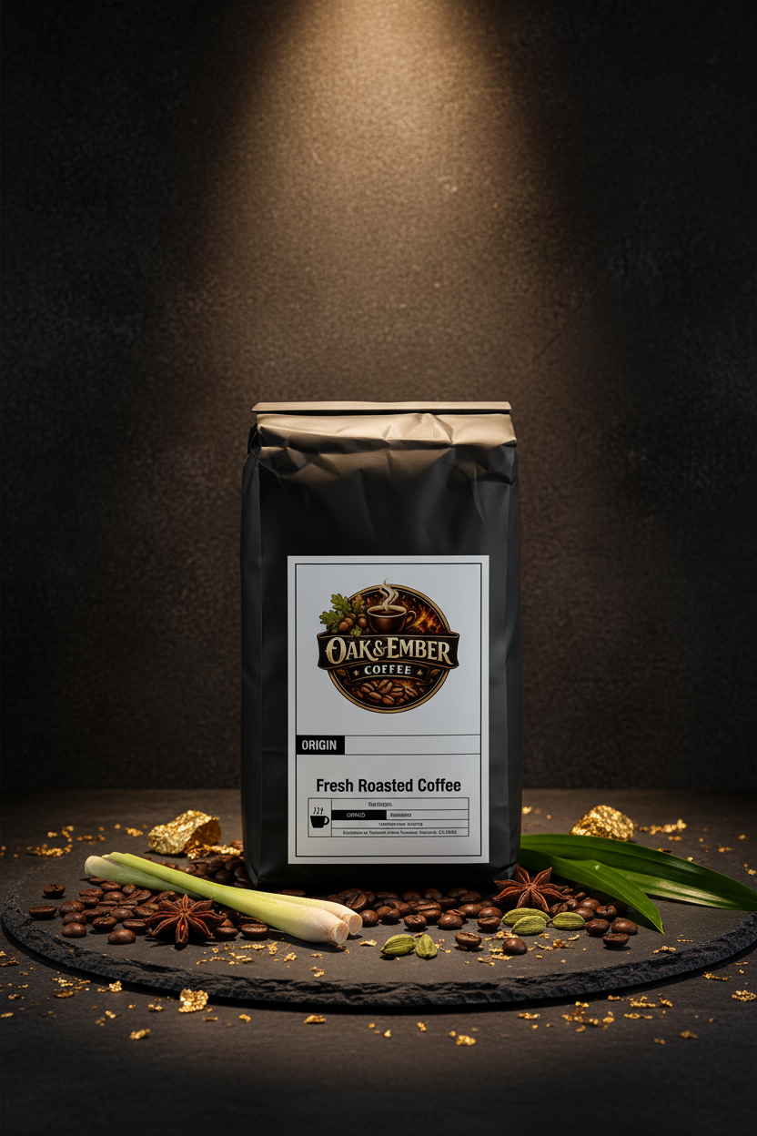 Hero portrait with lemongrass, pandan, star anise & cardamom