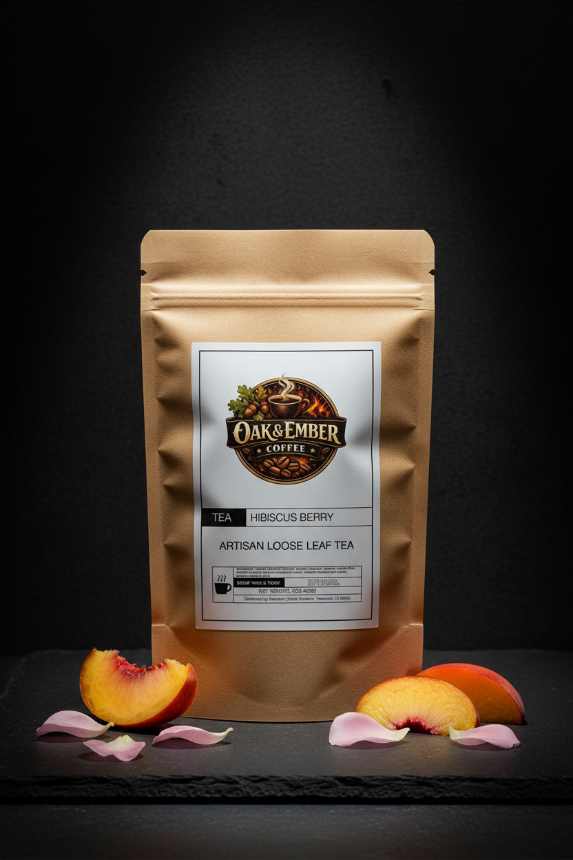 Hero portrait with peach slices & rose petals