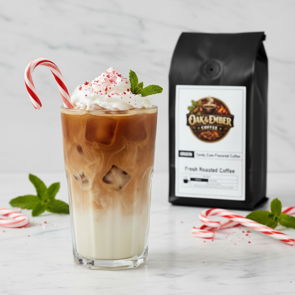 Iced peppermint coffee