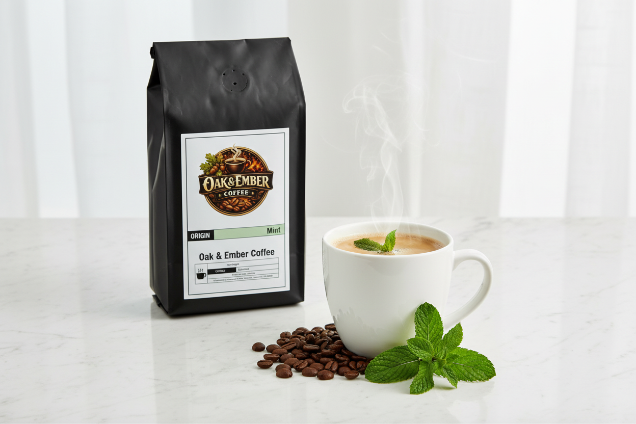 Lifestyle hot mint coffee mug