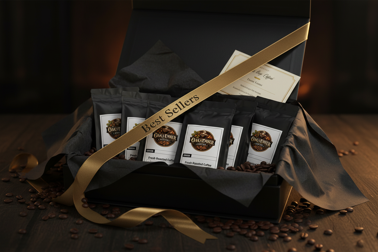 Luxury gift box with gold ribbon