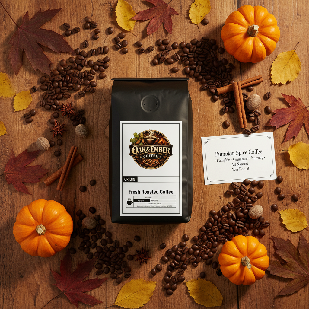 Overhead autumn flat lay