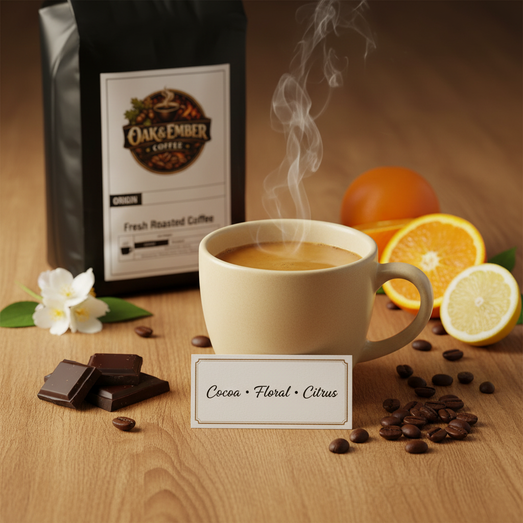 Tasting notes warm flat lay