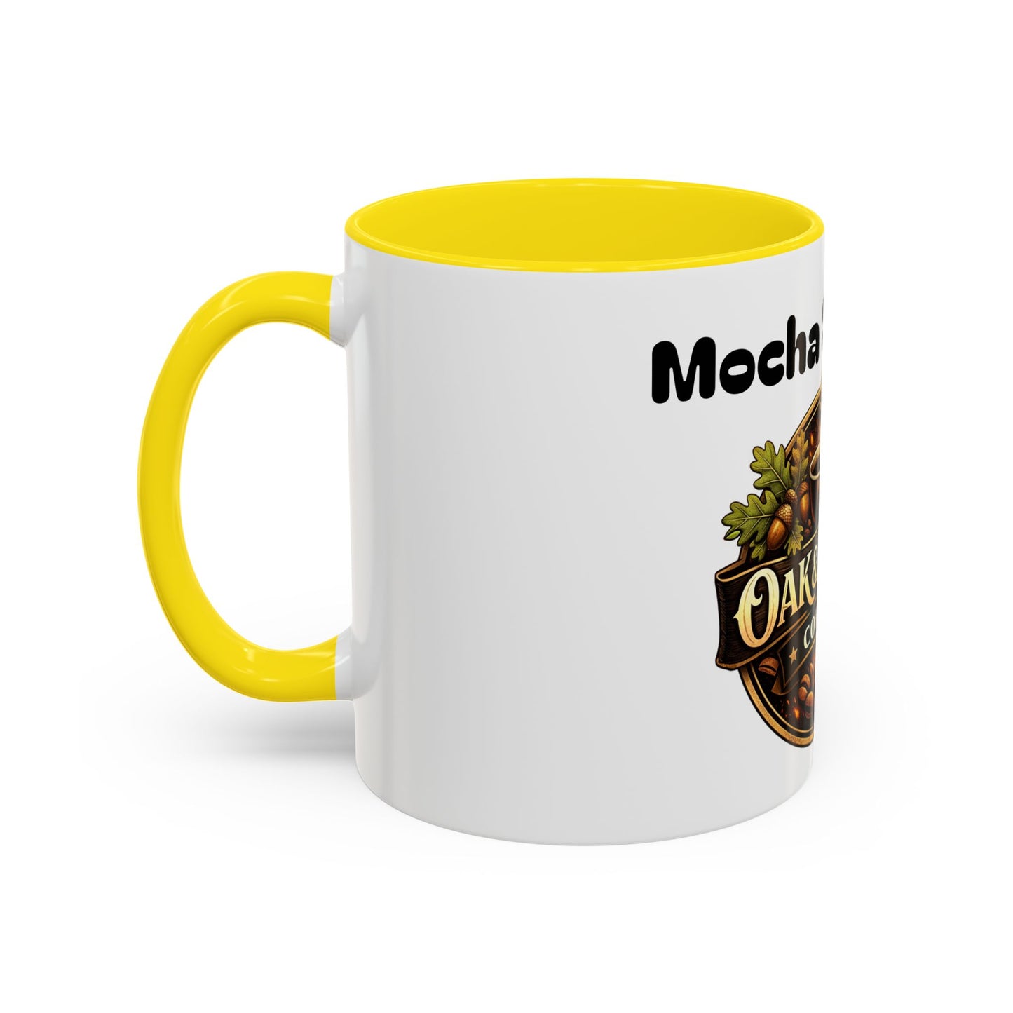 Oak & Ember Coffee Mug – "Mocha Society" Accent Ceramic Mug (11 oz)