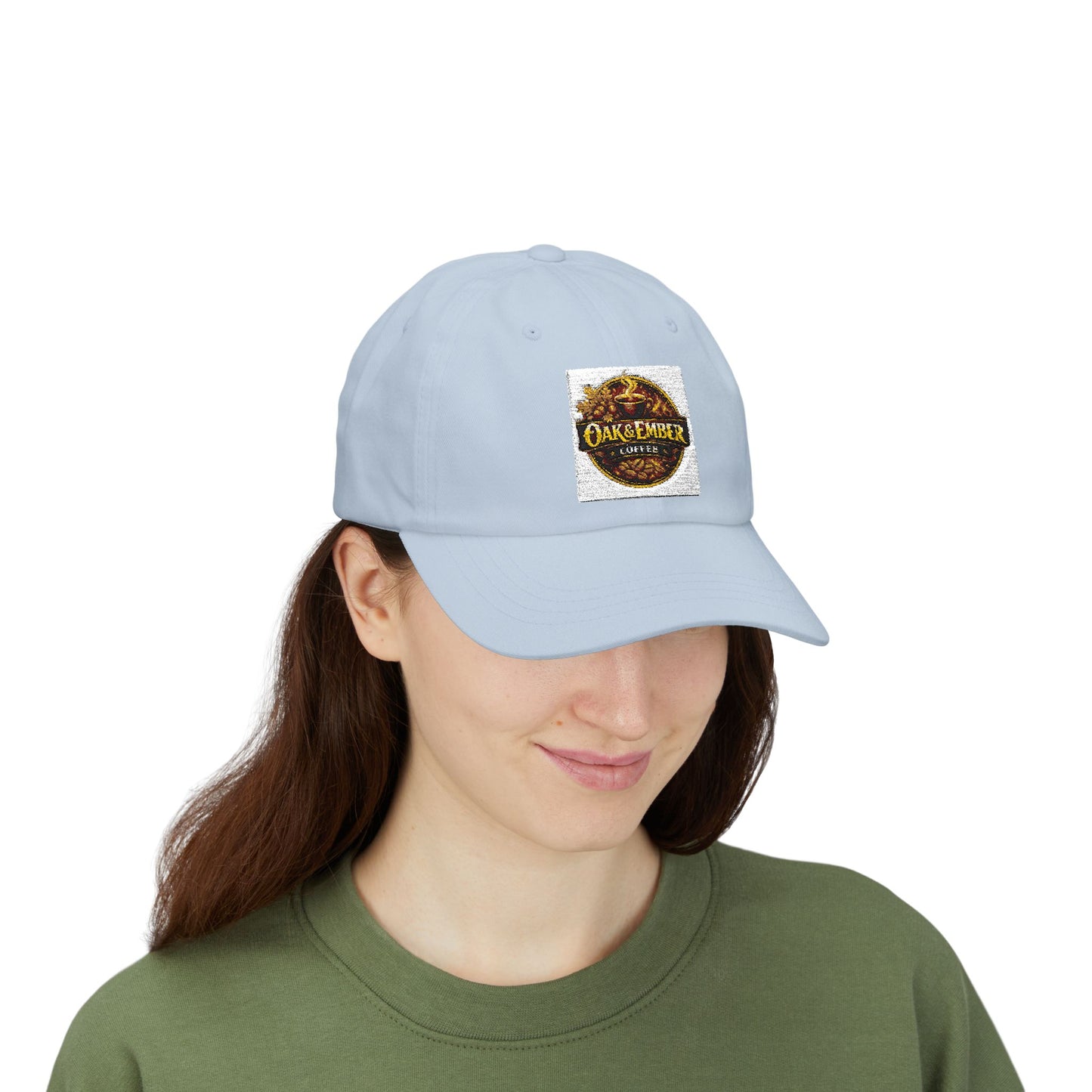 Oak & Ember Coffee 'Mocha Society' Dad Cap — Embroidered Vintage Logo Hat