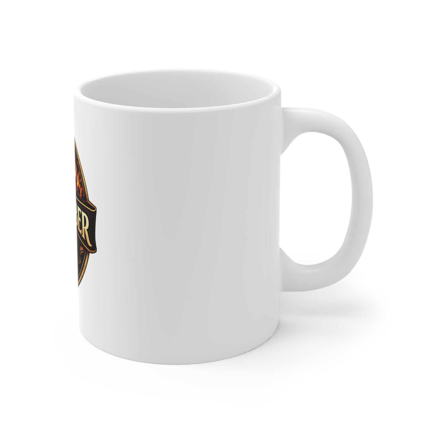 Oak & Ember Coffee Mug — Rustic Roasted Coffee Logo 11oz