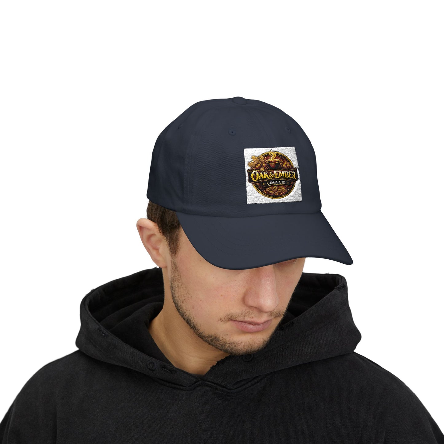 Oak & Ember Coffee 'Mocha Society' Dad Cap — Embroidered Vintage Logo Hat