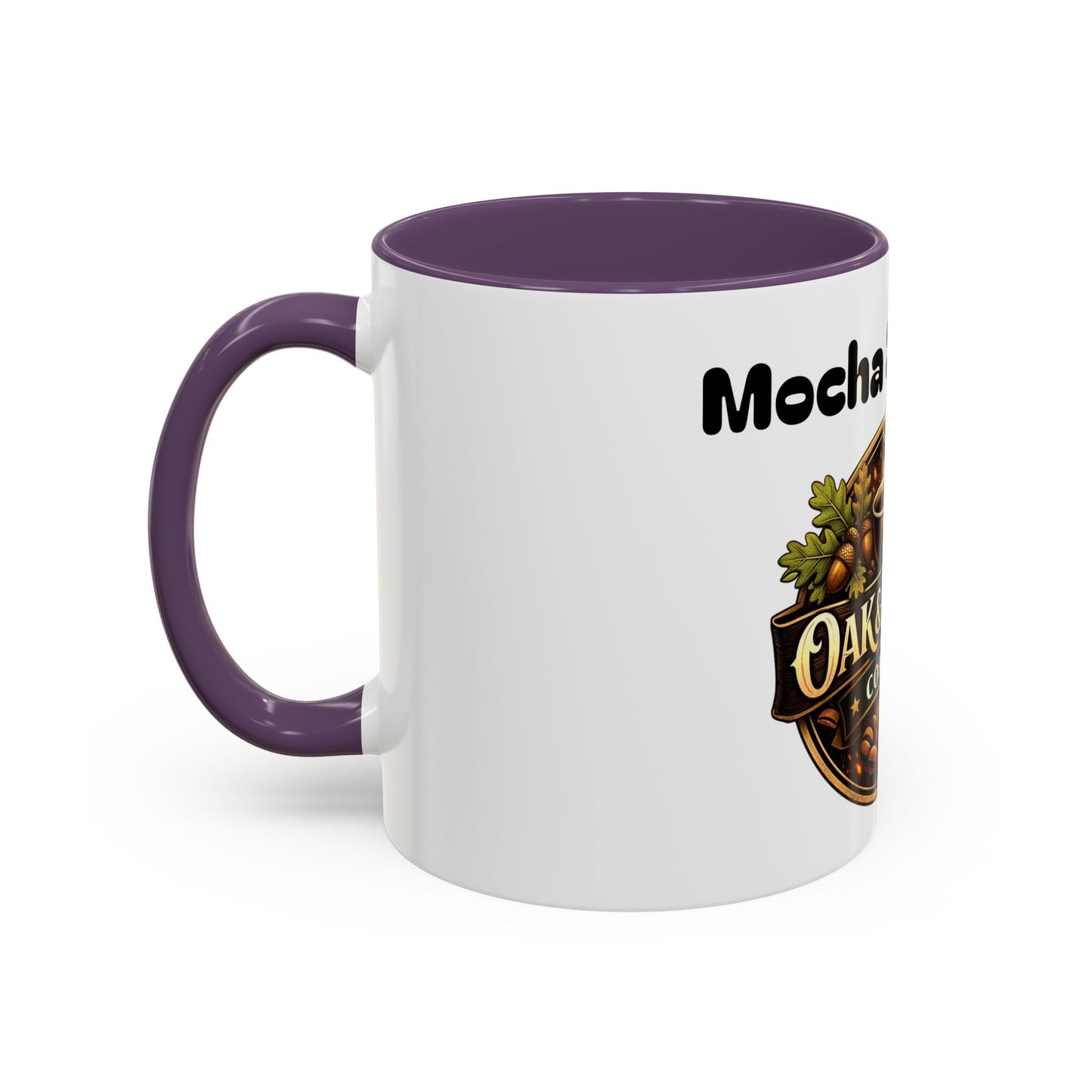 Oak & Ember Coffee Mug – "Mocha Society" Accent Ceramic Mug (11 oz)