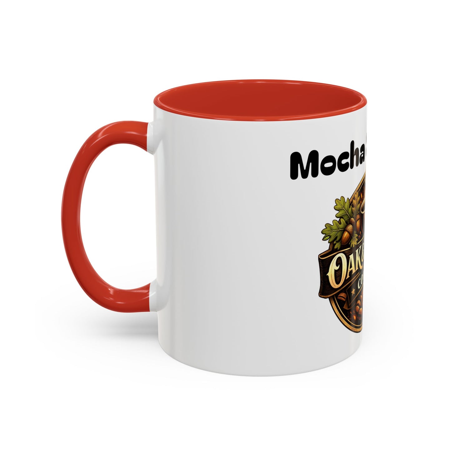 Oak & Ember Coffee Mug – "Mocha Society" Accent Ceramic Mug (11 oz)