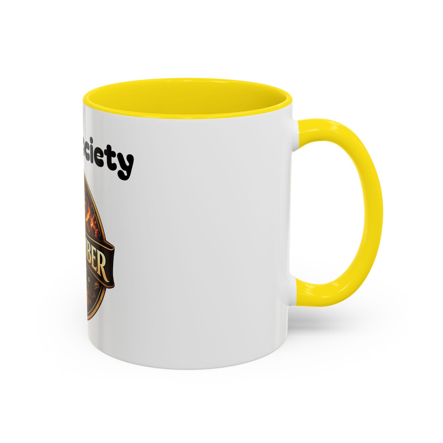 Oak & Ember Coffee Mug – "Mocha Society" Accent Ceramic Mug (11 oz)