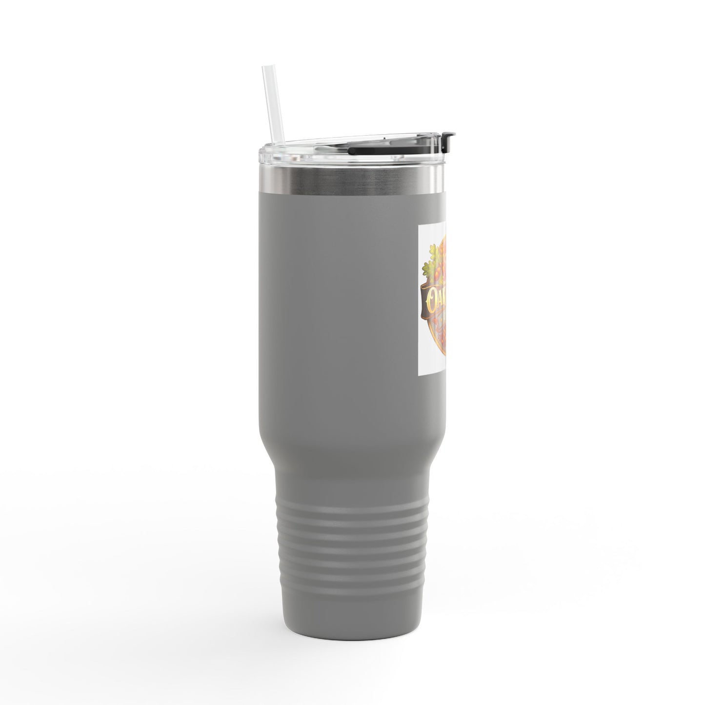 Oak & Ember Coffee 'Mocha Society' Insulated Travel Tumbler — Stainless Steel (40oz)