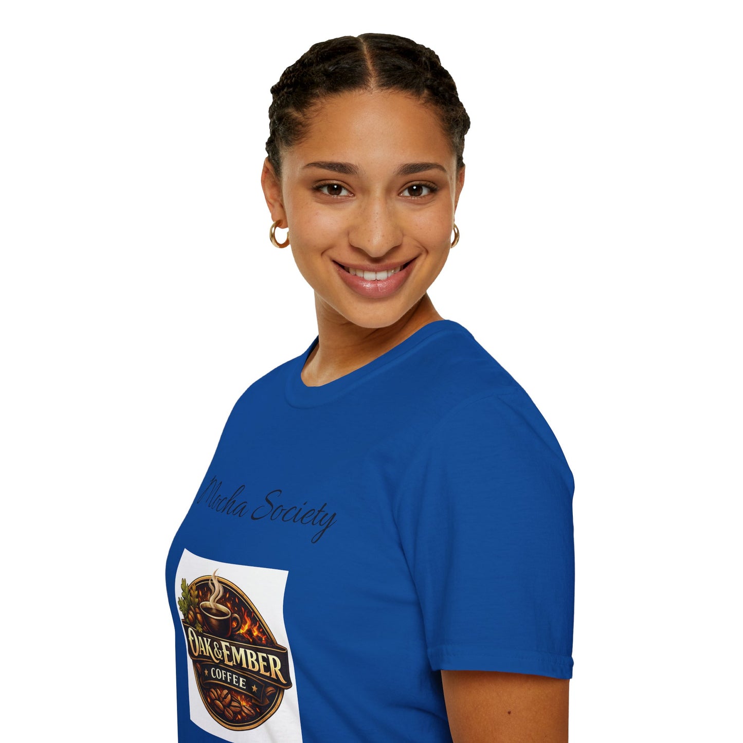Oak & Ember Coffee 'Mocha Society' Logo Tee — Unisex Cotton T-Shirt