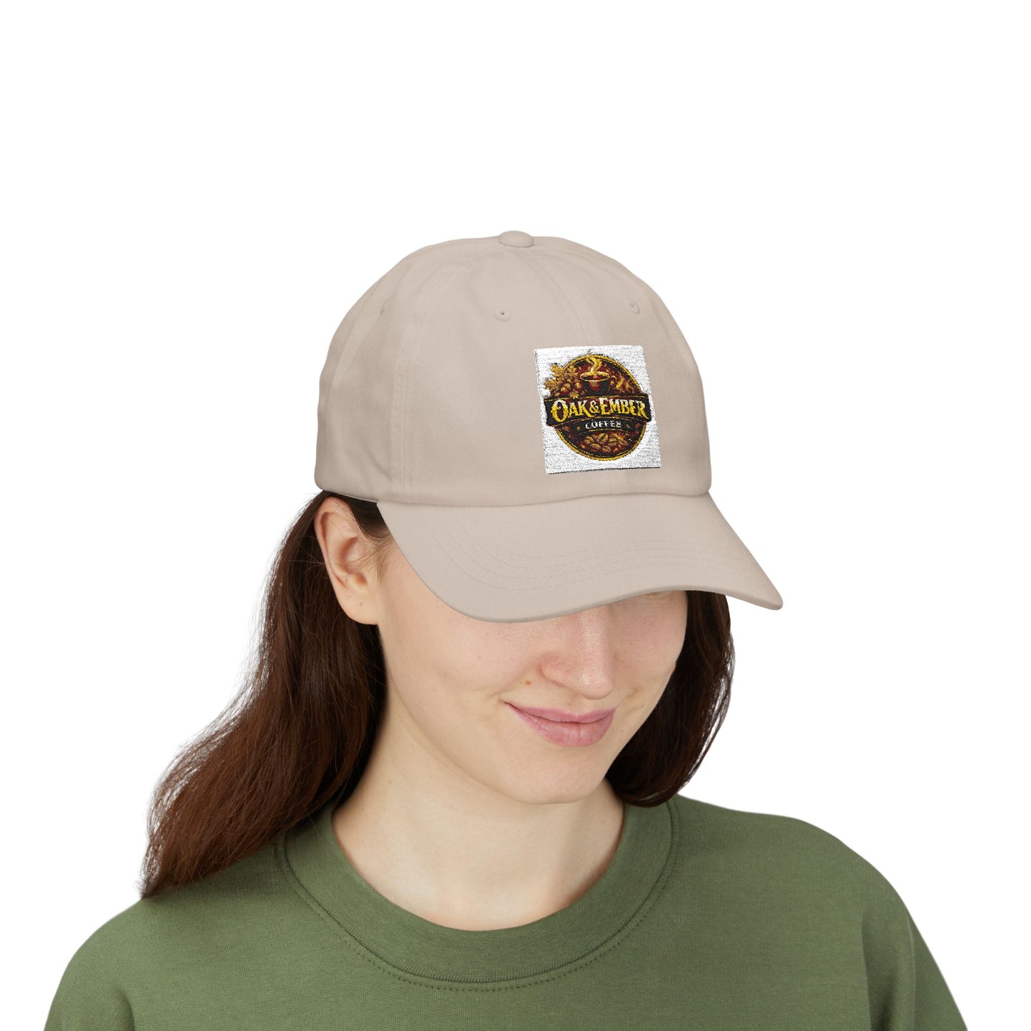 Oak & Ember Coffee 'Mocha Society' Dad Cap — Embroidered Vintage Logo Hat
