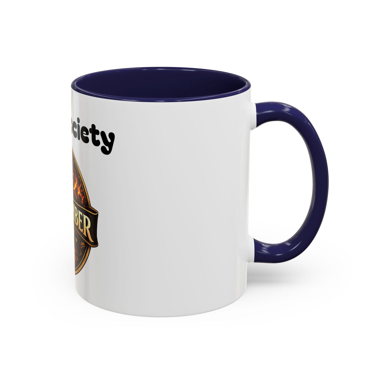 Oak & Ember Coffee Mug – "Mocha Society" Accent Ceramic Mug (11 oz)