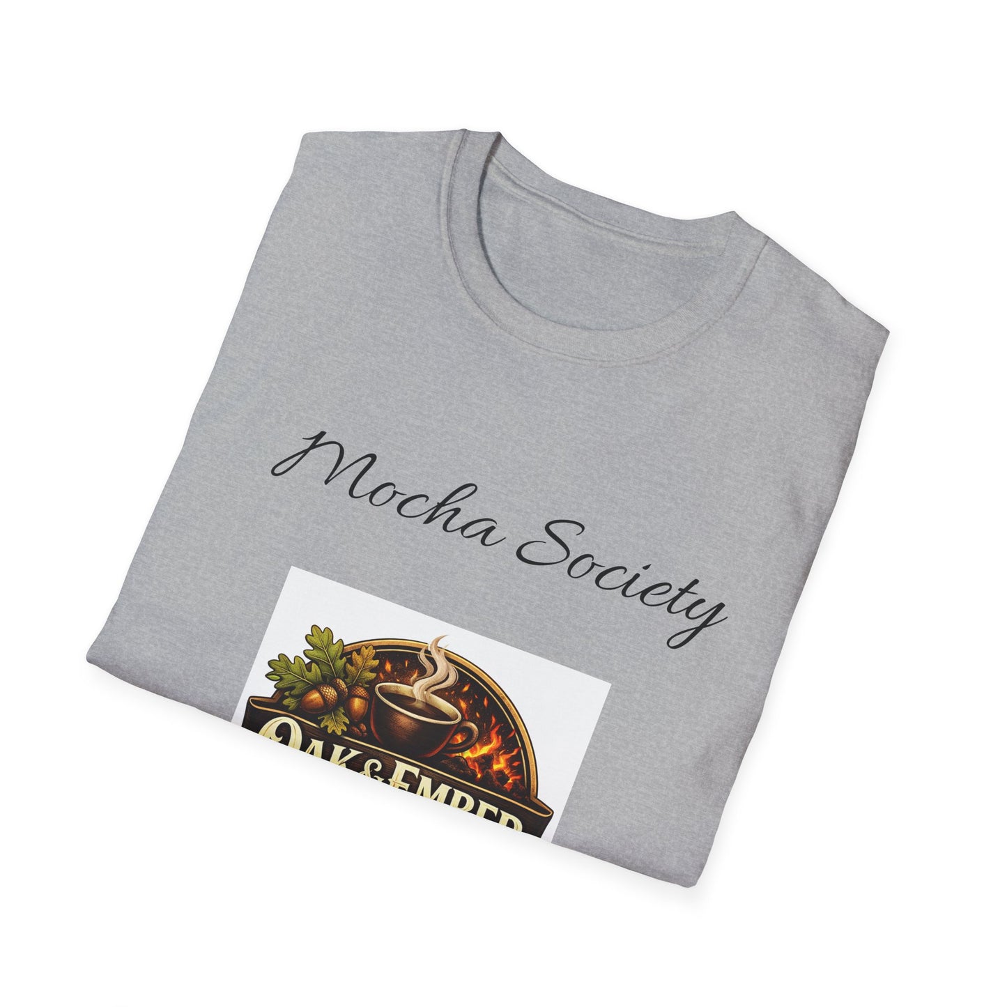 Oak & Ember Coffee 'Mocha Society' Logo Tee — Unisex Cotton T-Shirt