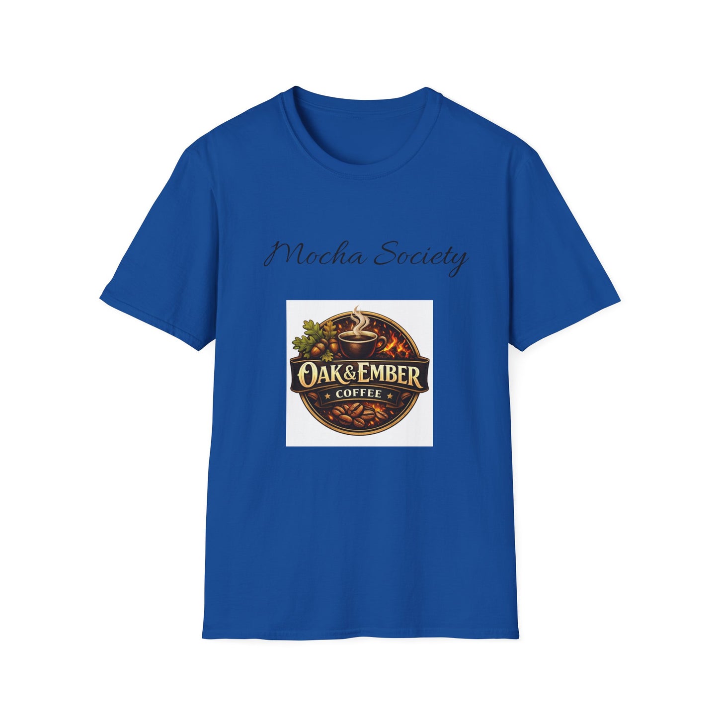 Oak & Ember Coffee 'Mocha Society' Logo Tee — Unisex Cotton T-Shirt
