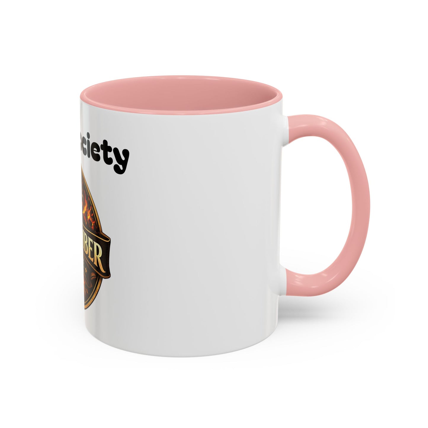 Oak & Ember Coffee Mug – "Mocha Society" Accent Ceramic Mug (11 oz)