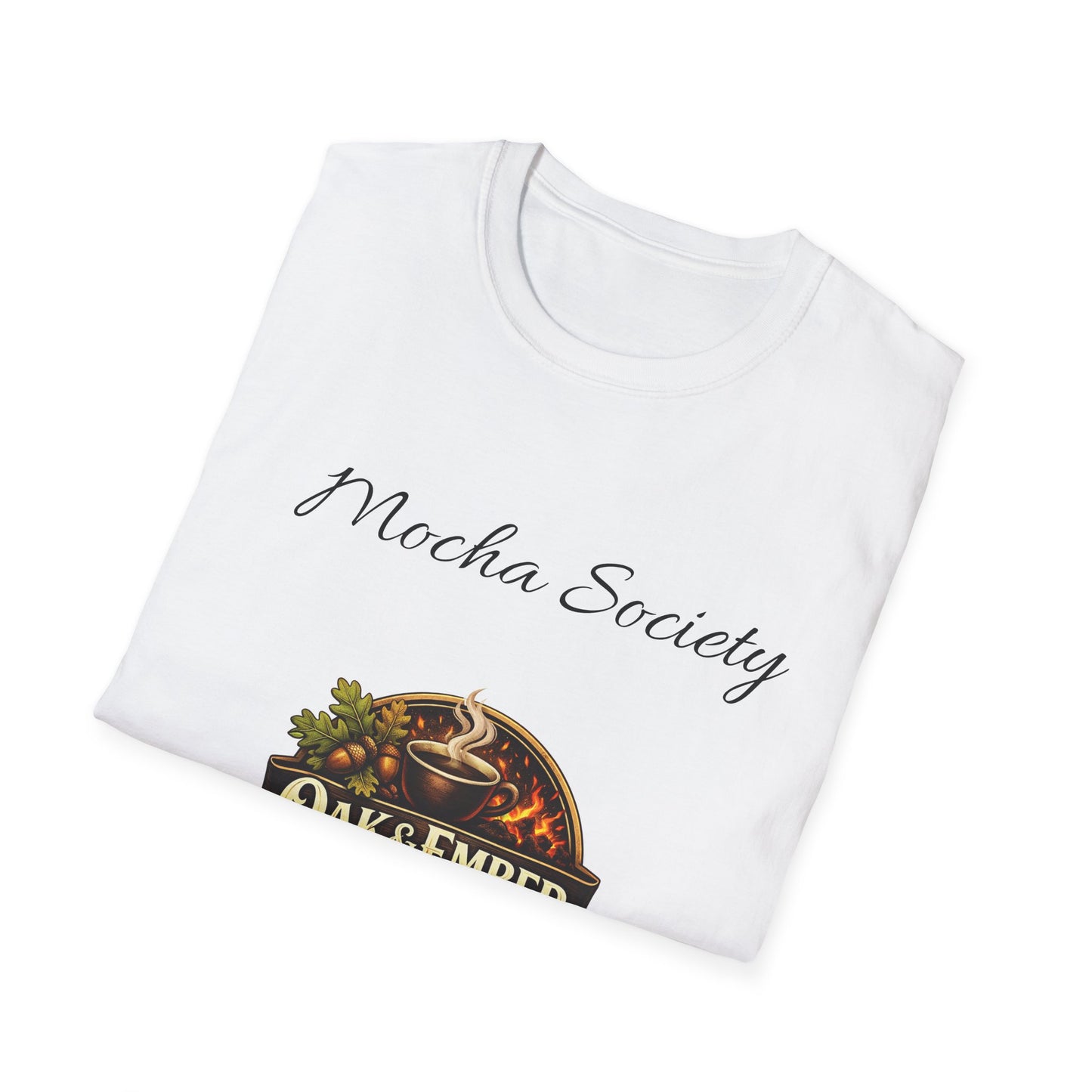 Oak & Ember Coffee 'Mocha Society' Logo Tee — Unisex Cotton T-Shirt