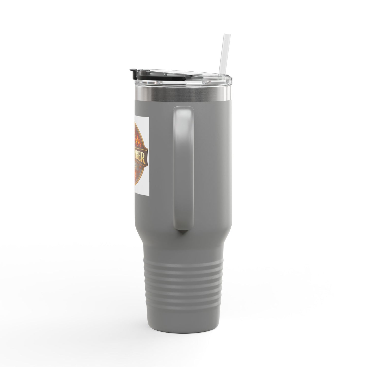 Oak & Ember Coffee 'Mocha Society' Insulated Travel Tumbler — Stainless Steel (40oz)