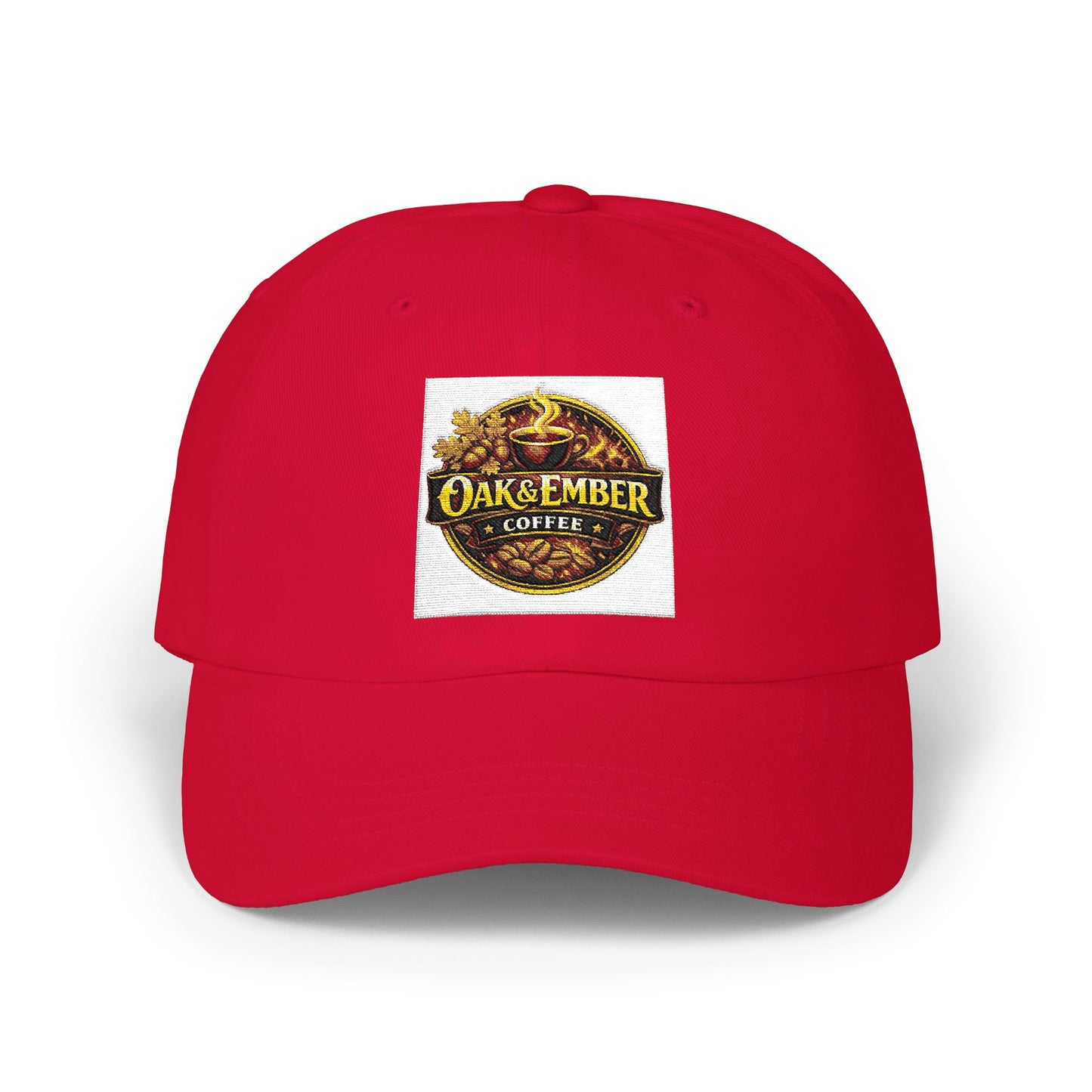 Oak & Ember Coffee 'Mocha Society' Dad Cap — Embroidered Vintage Logo Hat