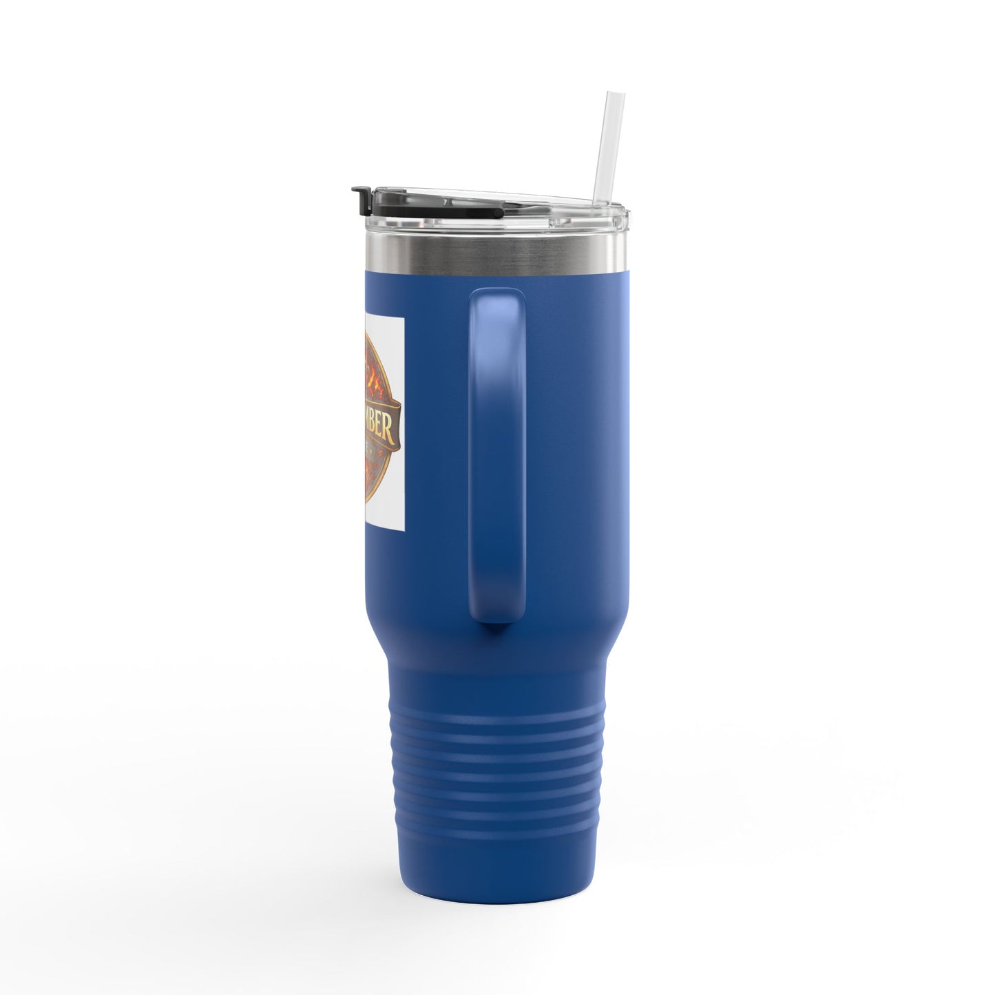 Oak & Ember Coffee 'Mocha Society' Insulated Travel Tumbler — Stainless Steel (40oz)