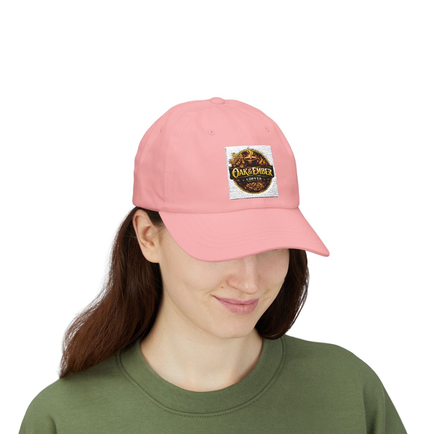 Oak & Ember Coffee 'Mocha Society' Dad Cap — Embroidered Vintage Logo Hat
