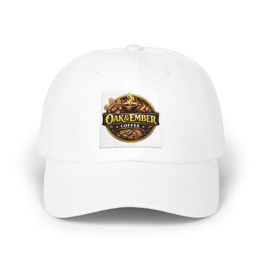 Oak & Ember Coffee 'Mocha Society' Dad Cap — Embroidered Vintage Logo Hat