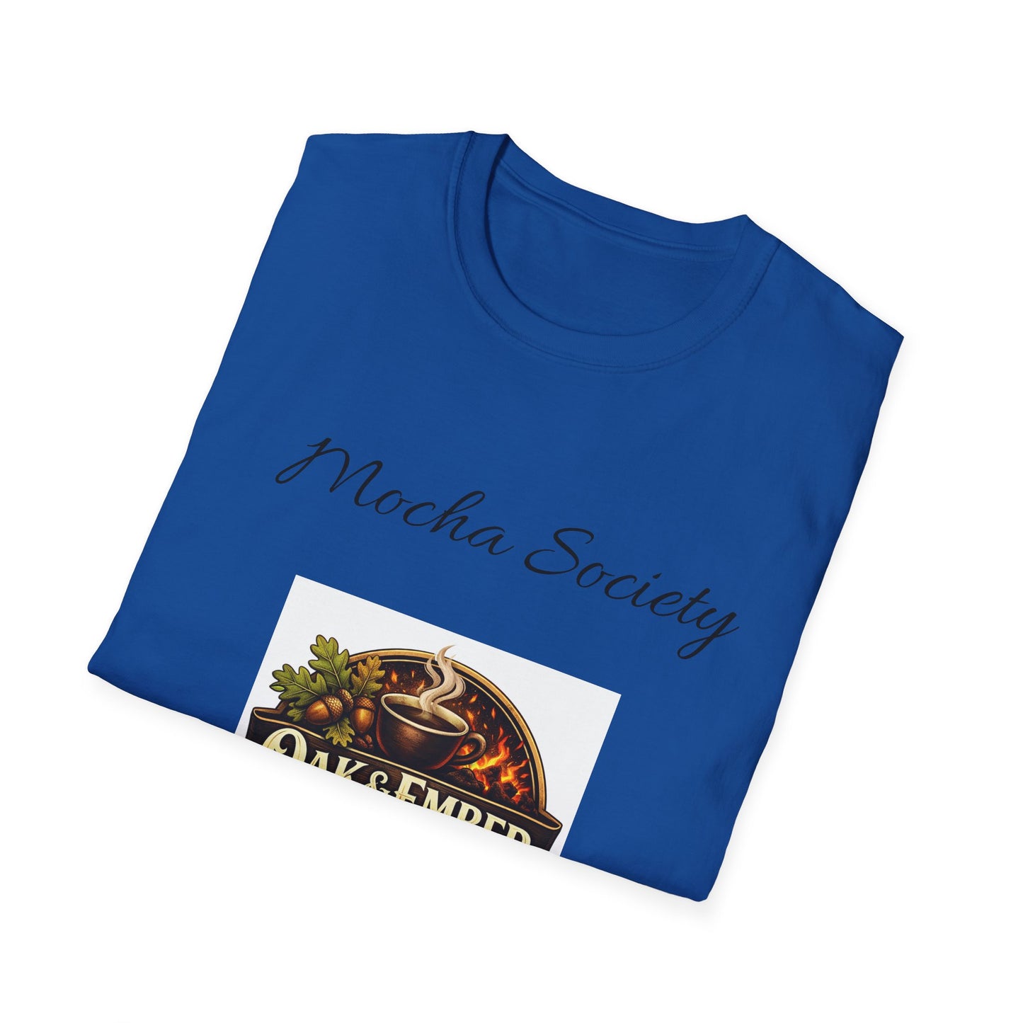 Oak & Ember Coffee 'Mocha Society' Logo Tee — Unisex Cotton T-Shirt