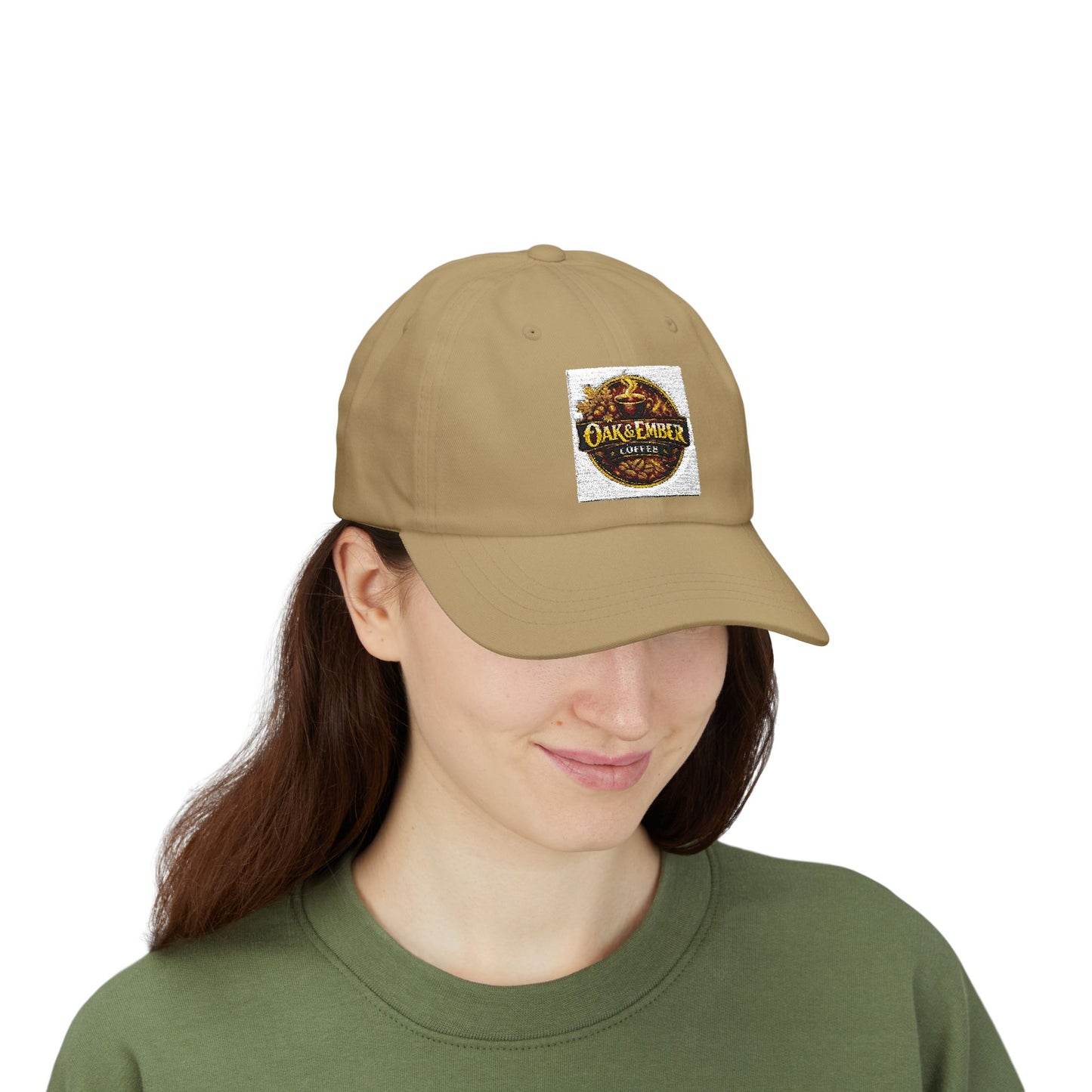 Oak & Ember Coffee 'Mocha Society' Dad Cap — Embroidered Vintage Logo Hat