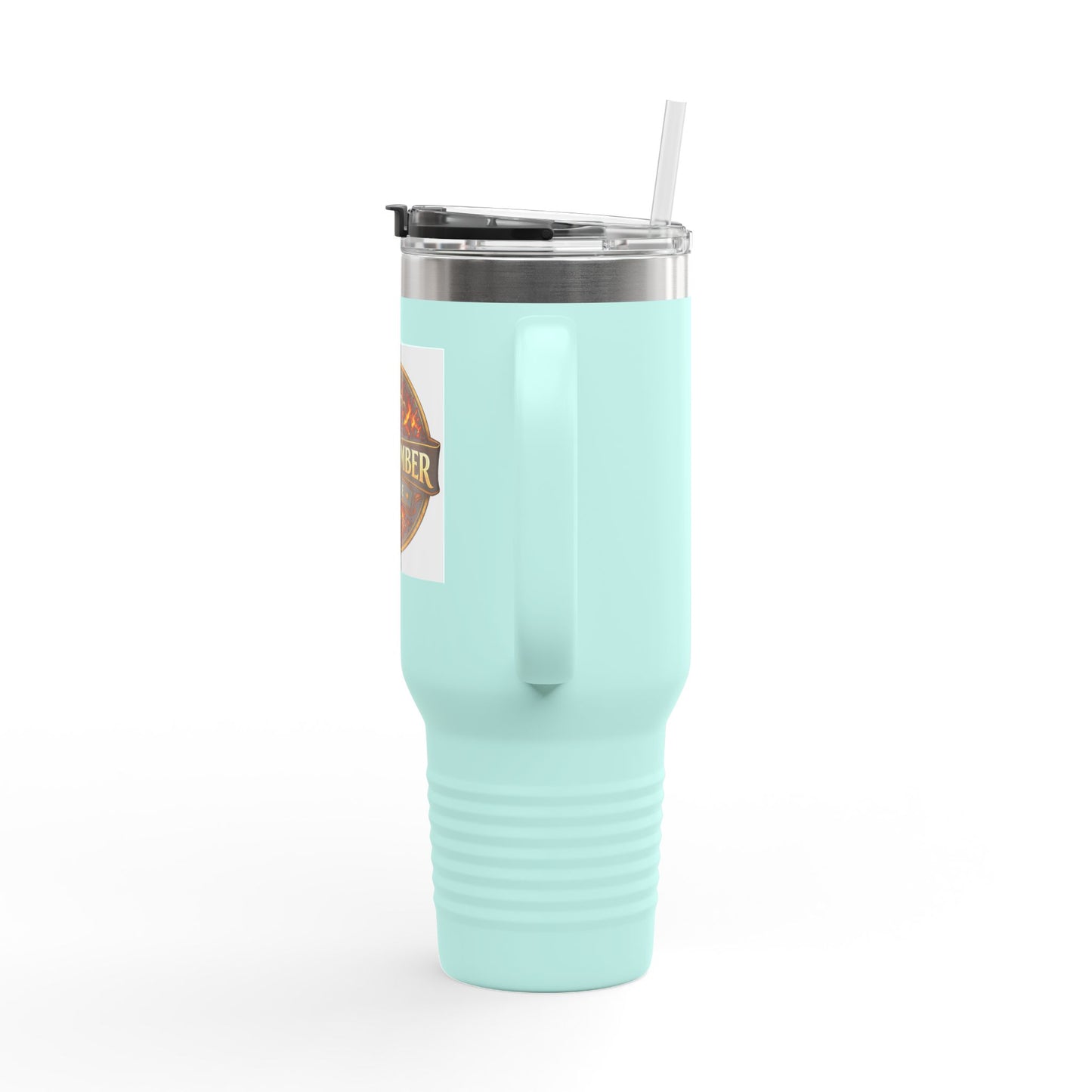 Oak & Ember Coffee 'Mocha Society' Insulated Travel Tumbler — Stainless Steel (40oz)