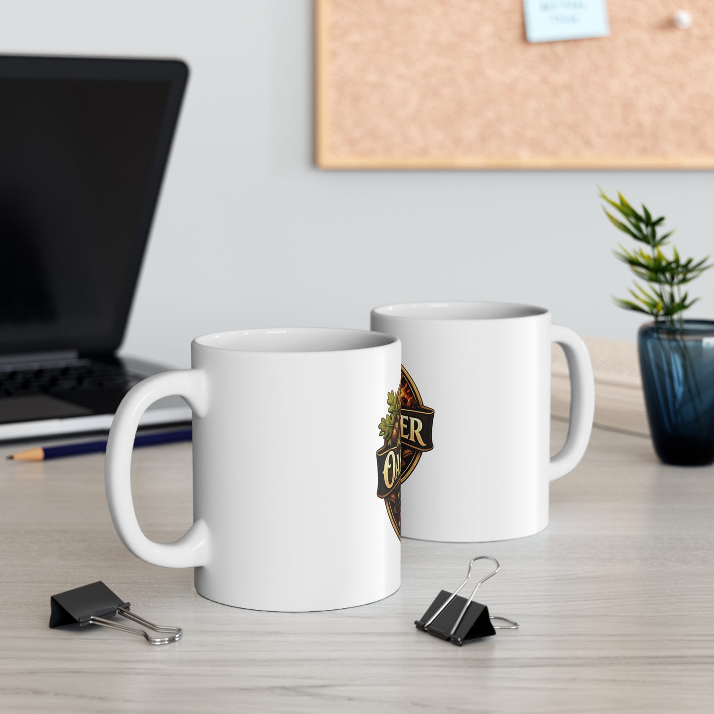 Oak & Ember Coffee Mug — Rustic Roasted Coffee Logo 11oz