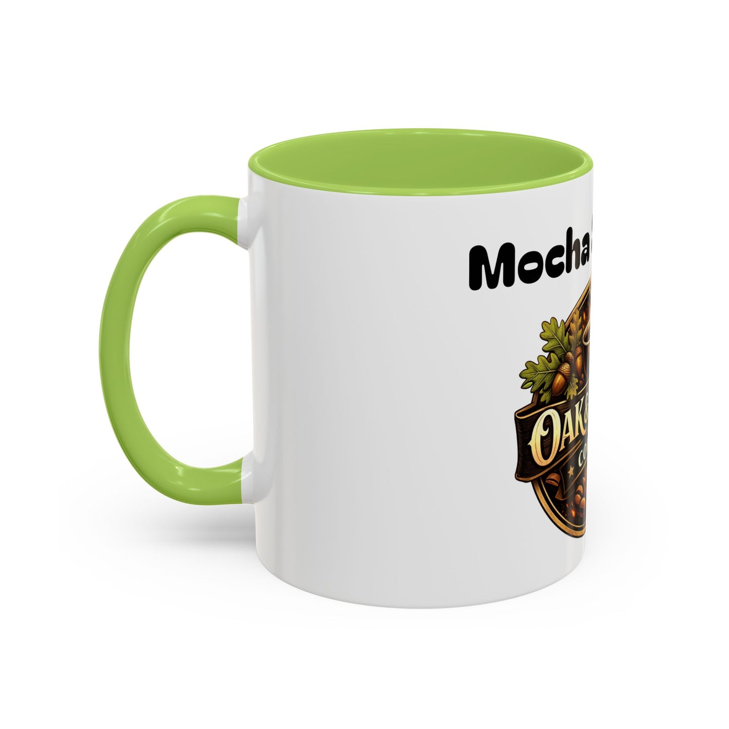 Oak & Ember Coffee Mug – "Mocha Society" Accent Ceramic Mug (11 oz)