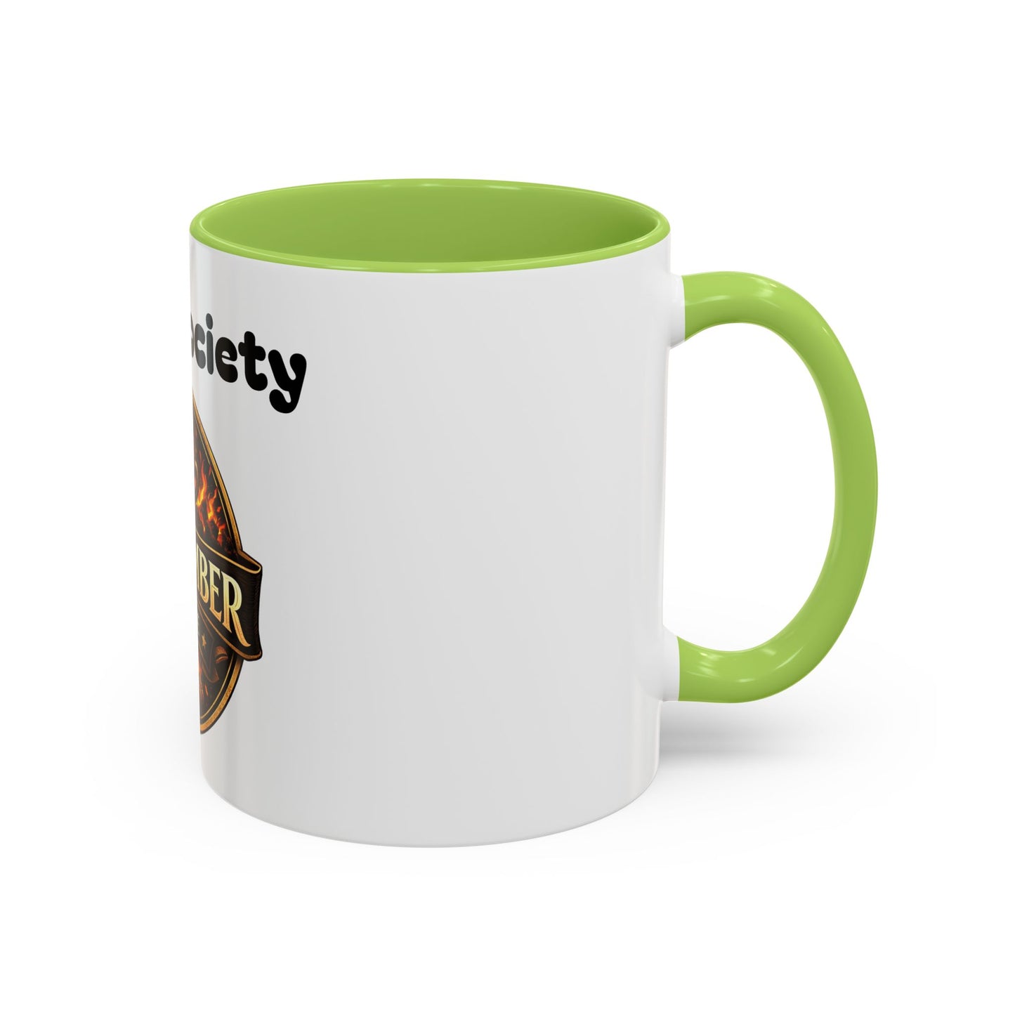 Oak & Ember Coffee Mug – "Mocha Society" Accent Ceramic Mug (11 oz)