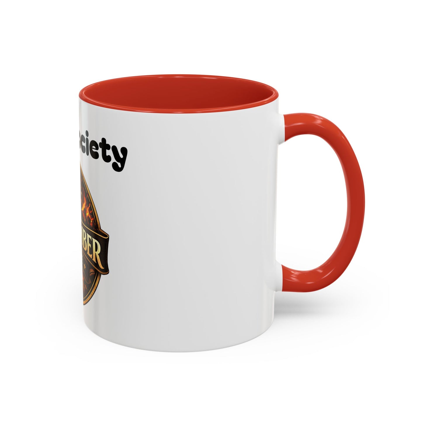 Oak & Ember Coffee Mug – "Mocha Society" Accent Ceramic Mug (11 oz)