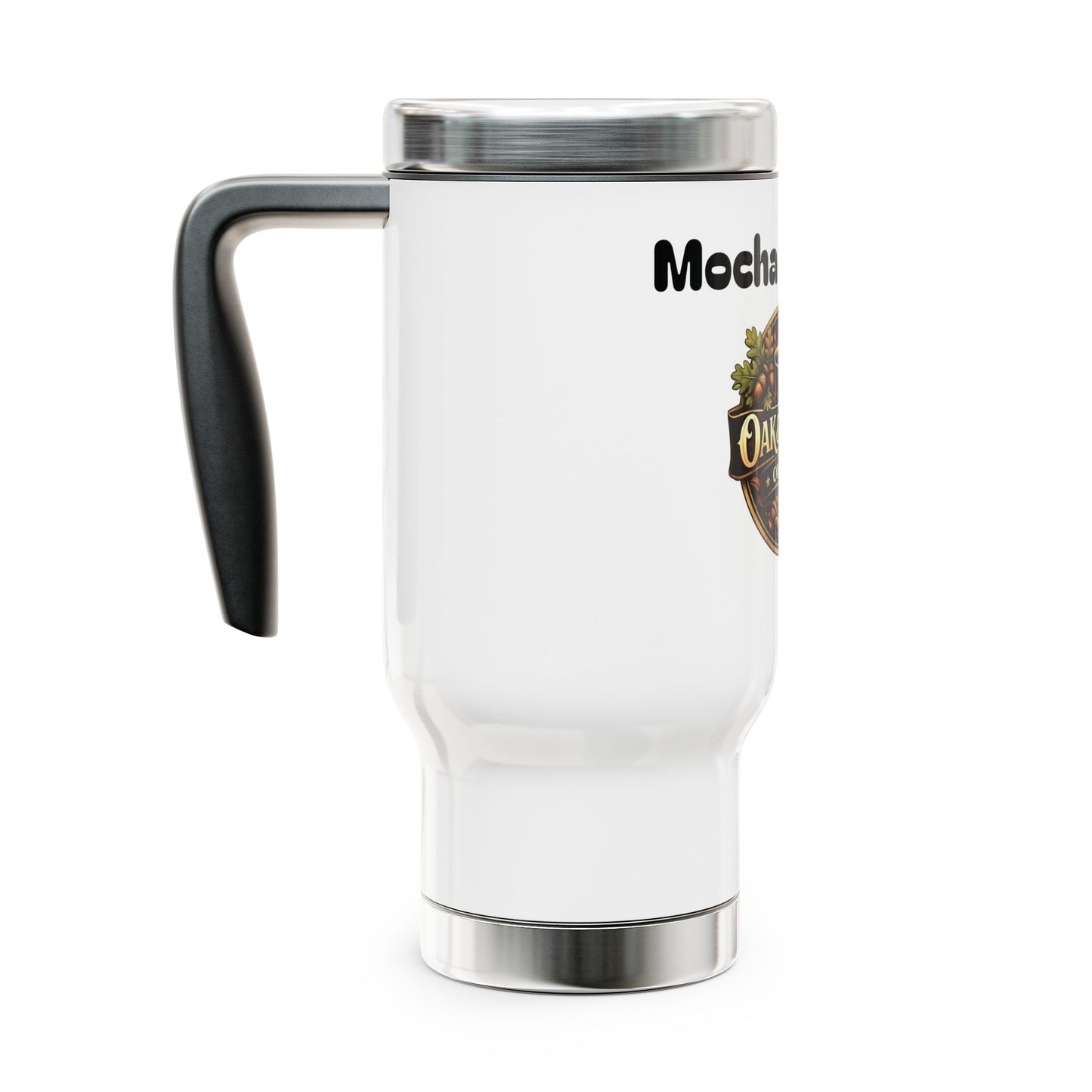 Oak & Ember Coffee 'Mocha Society' Travel Tumbler — Insulated Stainless Steel (14oz)