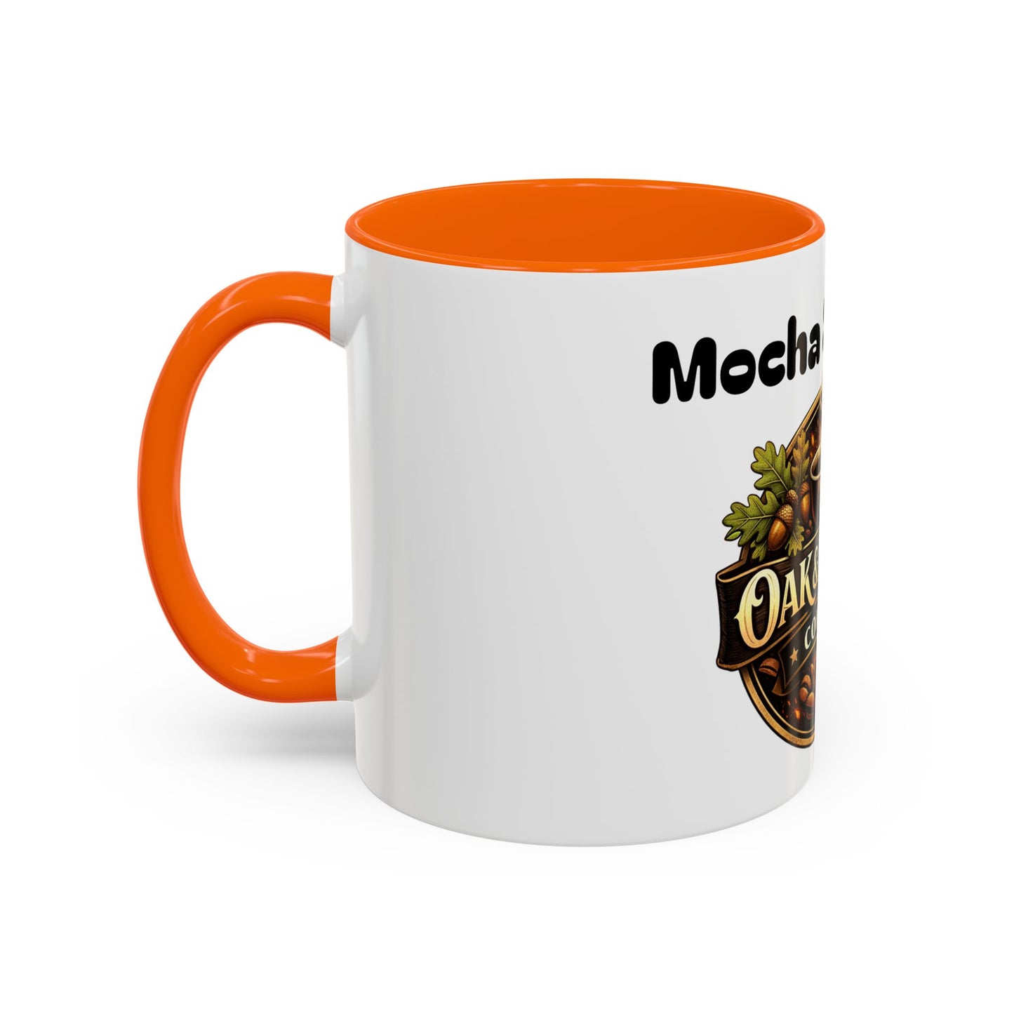 Oak & Ember Coffee Mug – "Mocha Society" Accent Ceramic Mug (11 oz)