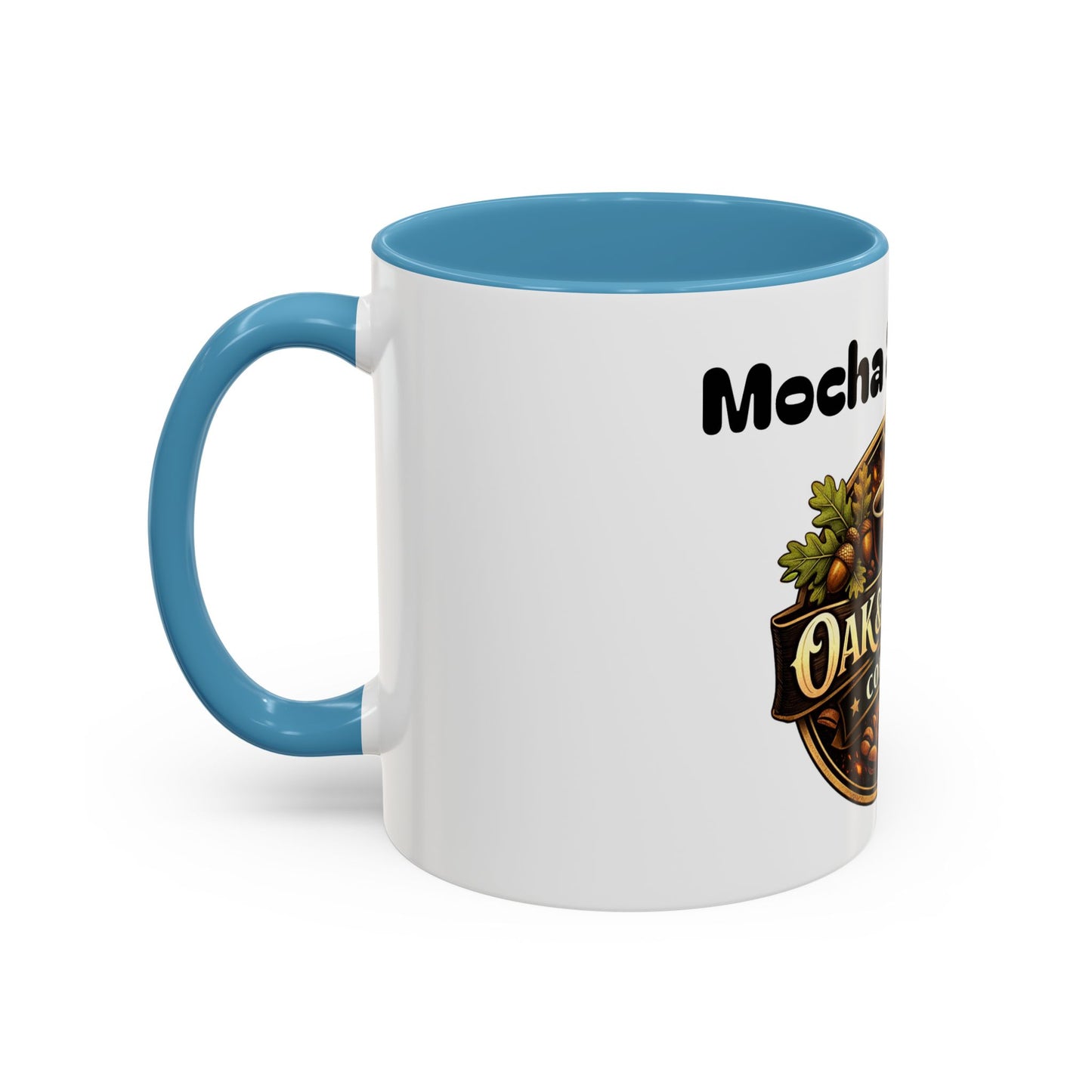 Oak & Ember Coffee Mug – "Mocha Society" Accent Ceramic Mug (11 oz)