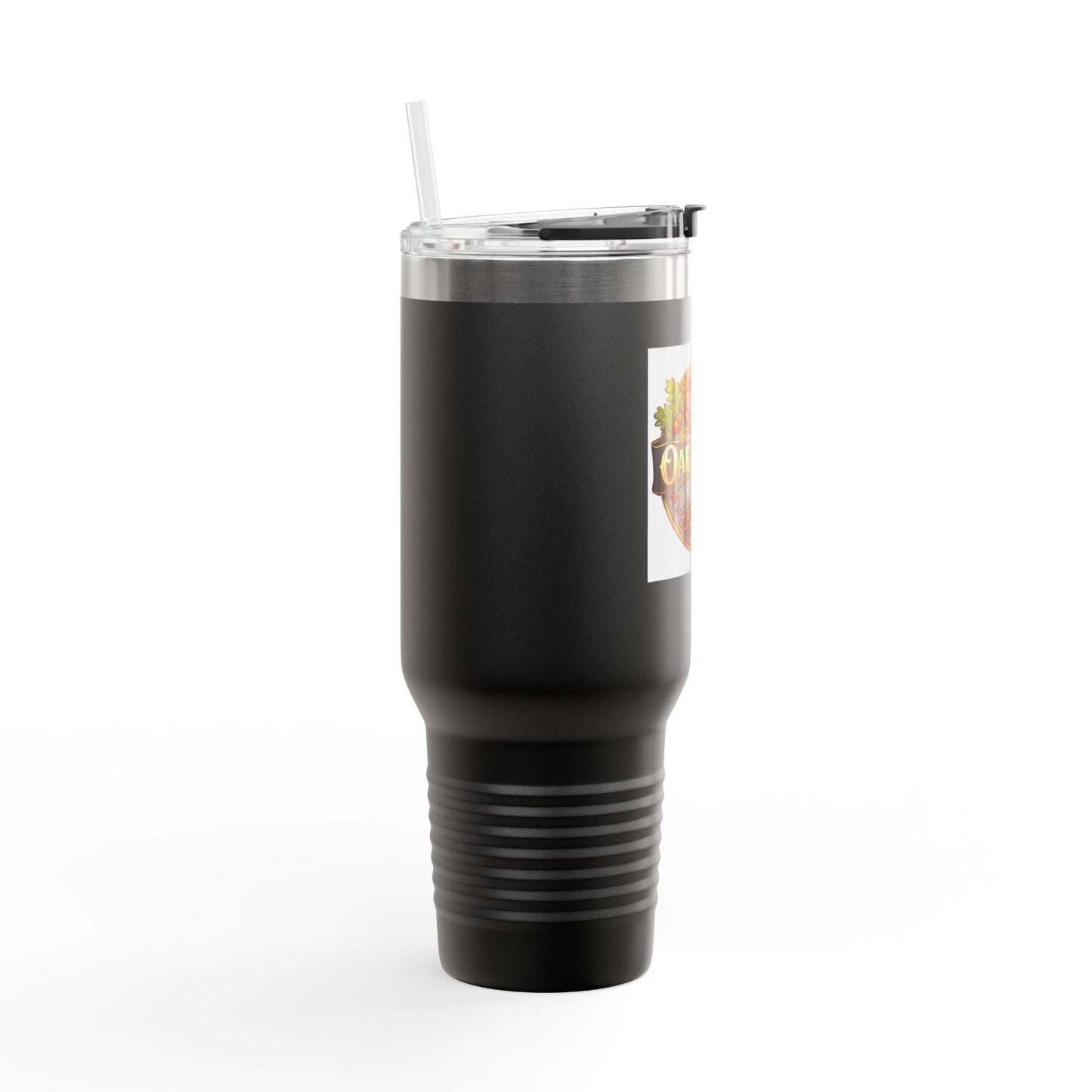 Oak & Ember Coffee 'Mocha Society' Insulated Travel Tumbler — Stainless Steel (40oz)
