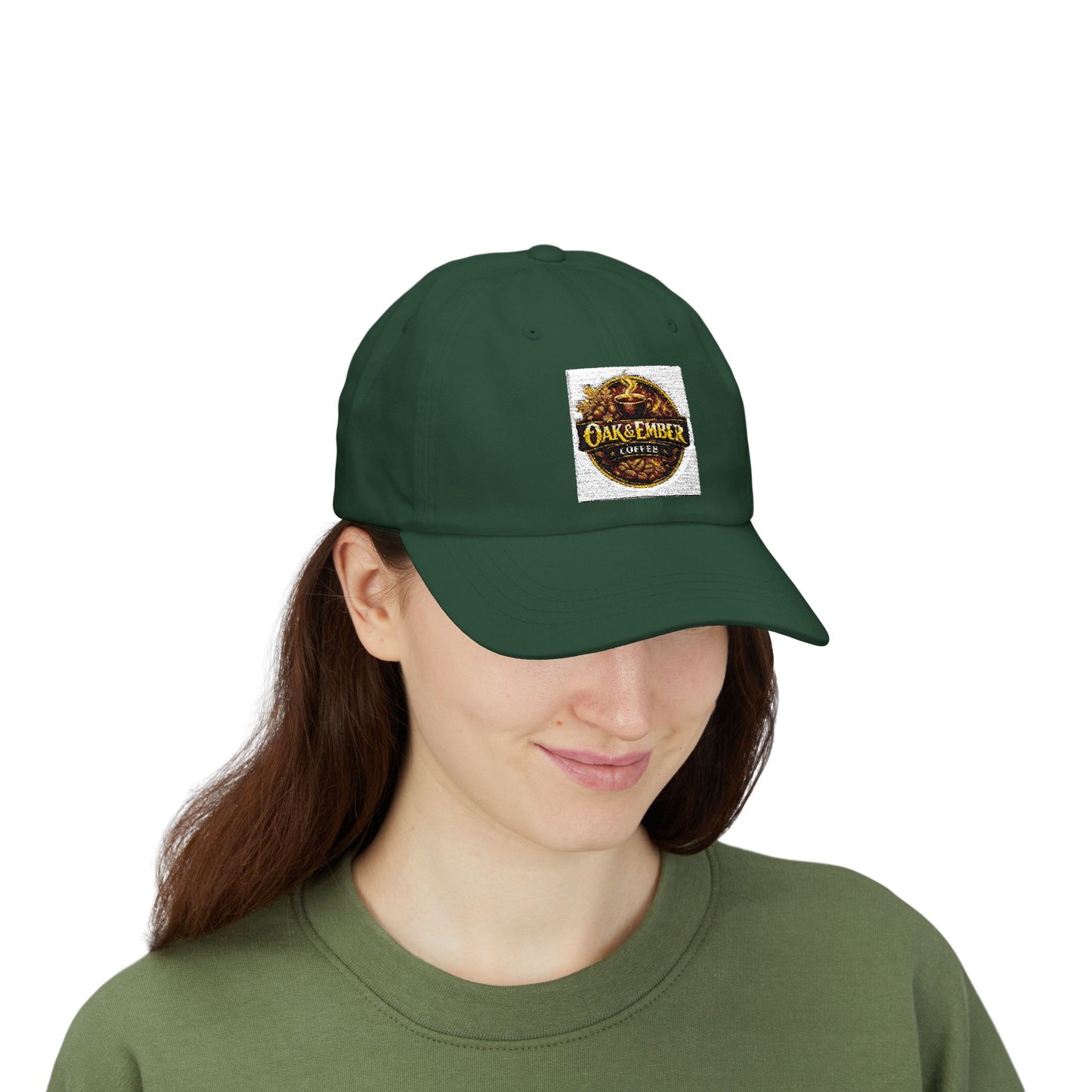 Oak & Ember Coffee 'Mocha Society' Dad Cap — Embroidered Vintage Logo Hat