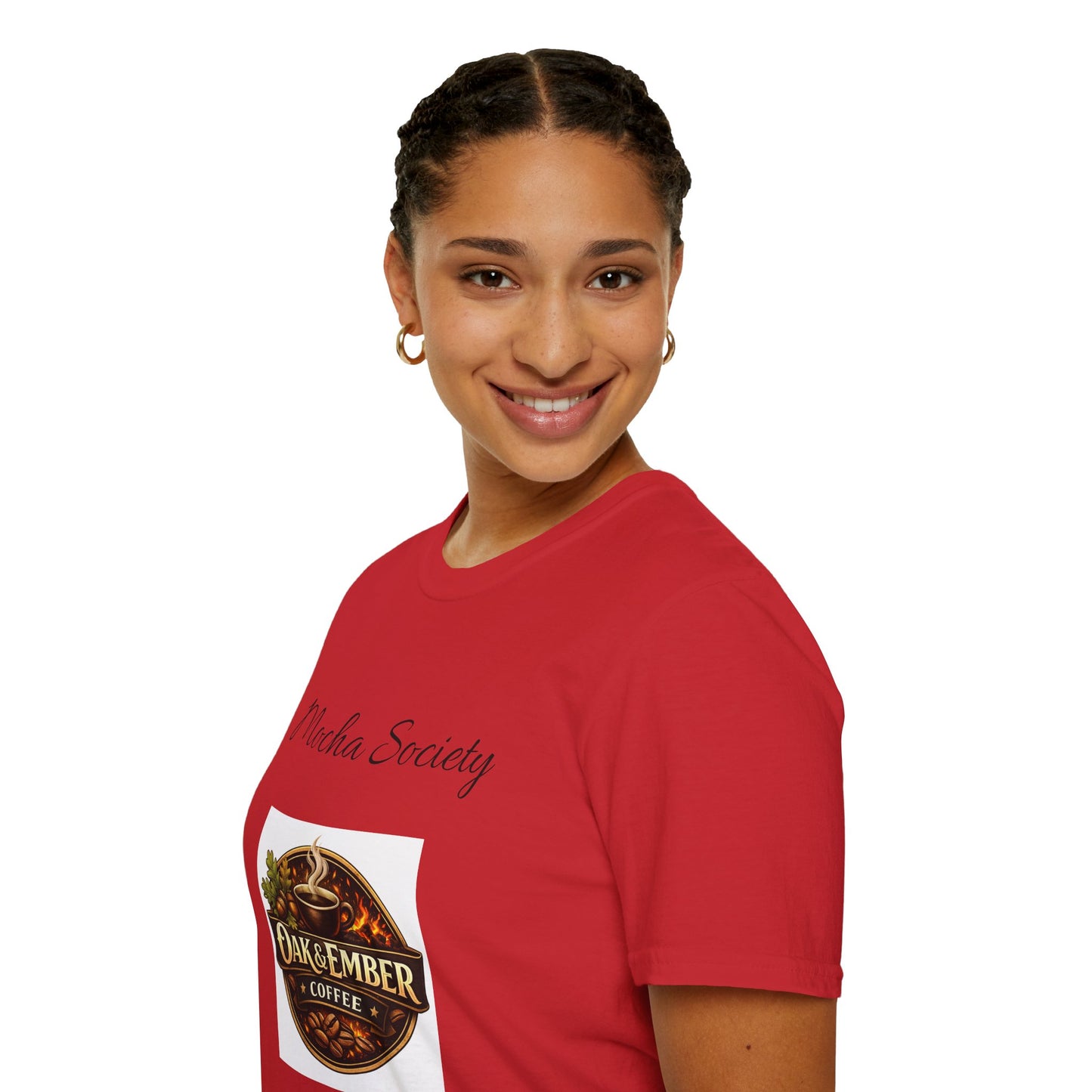 Oak & Ember Coffee 'Mocha Society' Logo Tee — Unisex Cotton T-Shirt