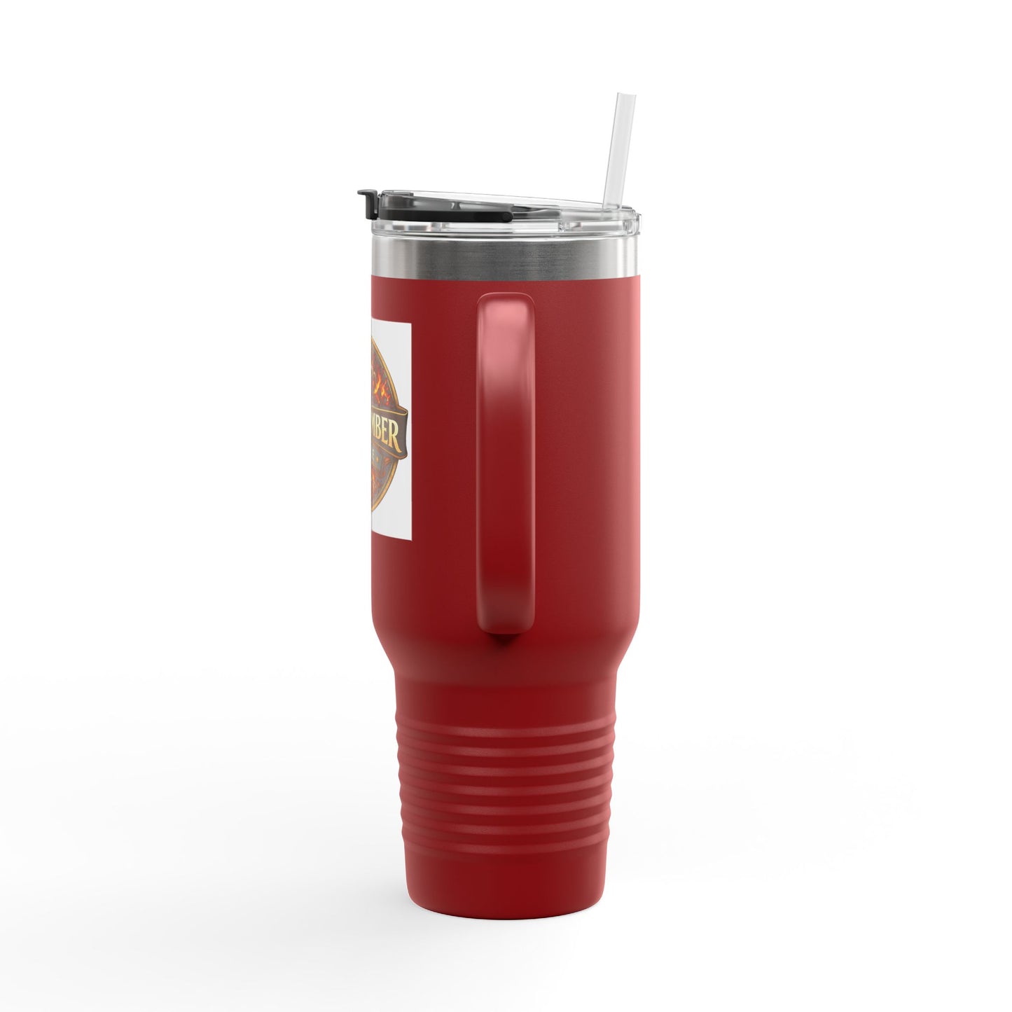Oak & Ember Coffee 'Mocha Society' Insulated Travel Tumbler — Stainless Steel (40oz)