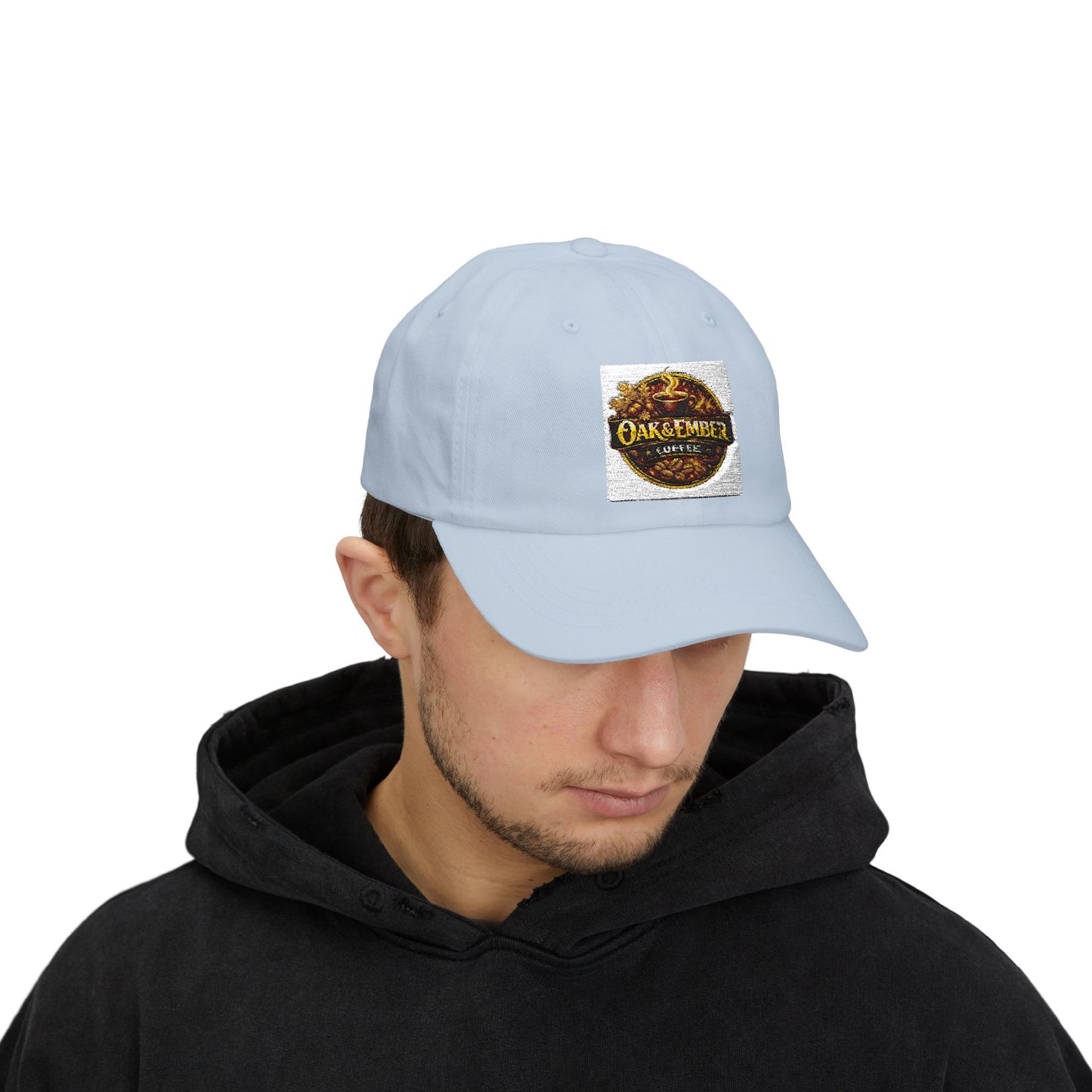 Oak & Ember Coffee 'Mocha Society' Dad Cap — Embroidered Vintage Logo Hat