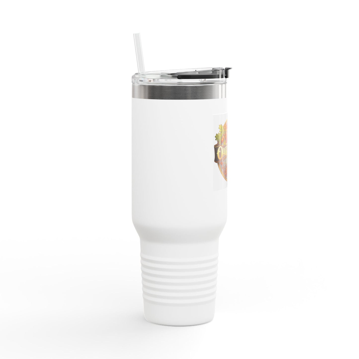 Oak & Ember Coffee 'Mocha Society' Insulated Travel Tumbler — Stainless Steel (40oz)