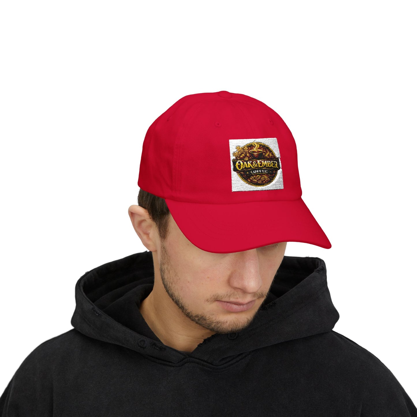 Oak & Ember Coffee 'Mocha Society' Dad Cap — Embroidered Vintage Logo Hat