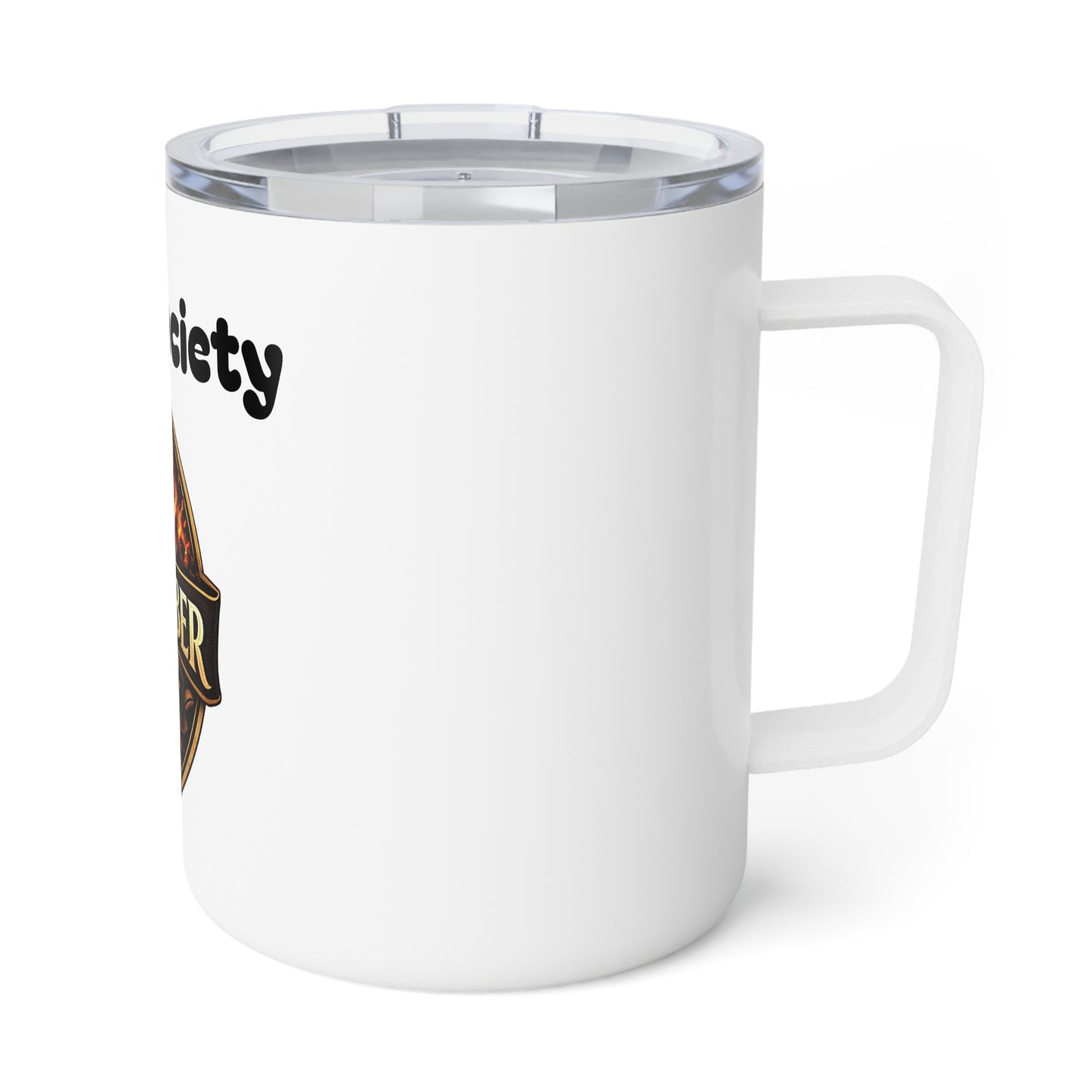 Oak & Ember Coffee 10oz Insulated Mug — "Mocha Society" Travel Tumbler