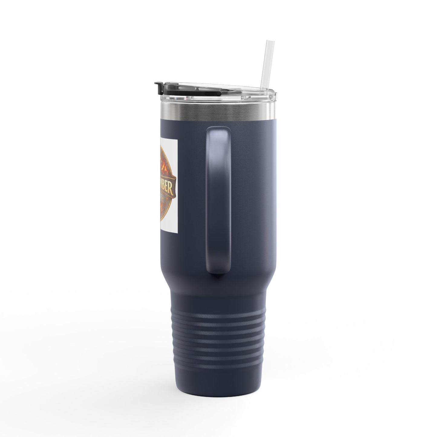 Oak & Ember Coffee 'Mocha Society' Insulated Travel Tumbler — Stainless Steel (40oz)