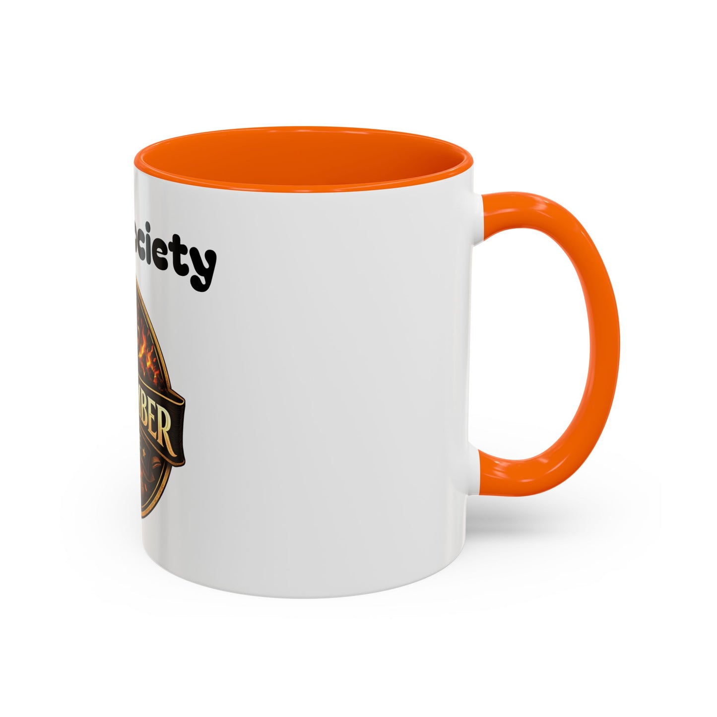 Oak & Ember Coffee Mug – "Mocha Society" Accent Ceramic Mug (11 oz)