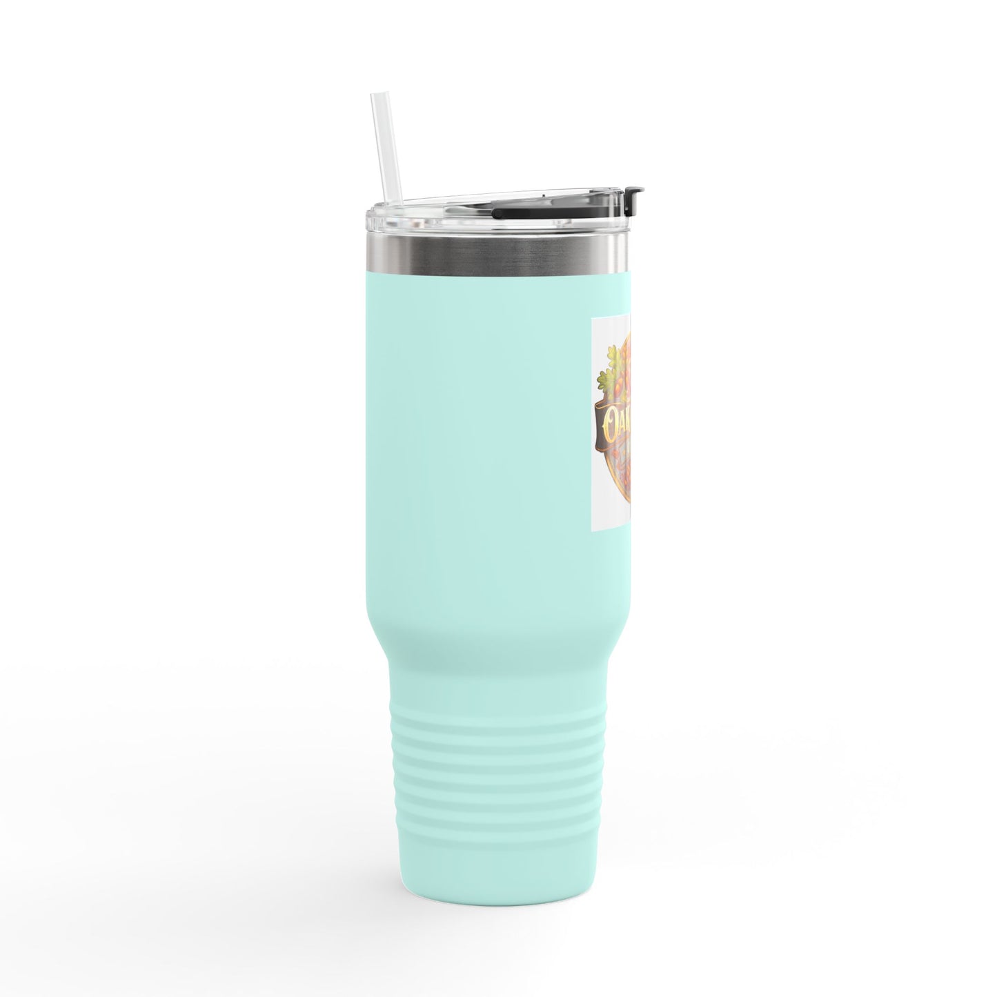 Oak & Ember Coffee 'Mocha Society' Insulated Travel Tumbler — Stainless Steel (40oz)